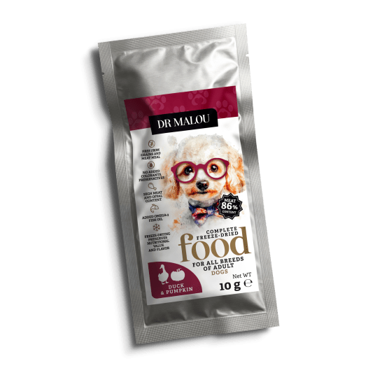 Kaczka z dynią 10g-PIES- Adult Dog liofilizowana karma pełnoporcjowa