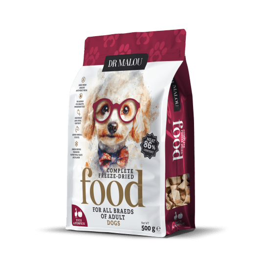 Kaczka z dynią 500G- PIES-Adult Dog liofilizowana karma pełnoporcjowa