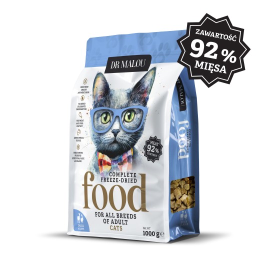 Kaczka z jagnięcią 1000g -KOT KARMA- Adult Cats liofilizowana karma pełnoporcjowa