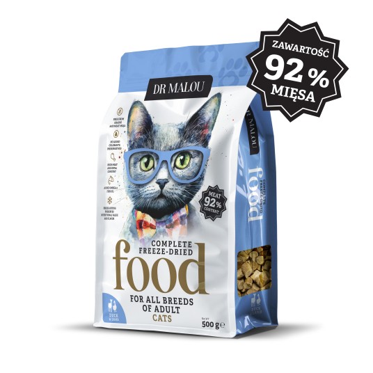 Kaczka z jagnięcią 500g- KOT KARMA- Adult Cats liofilizowana karma pełnoporcjowa