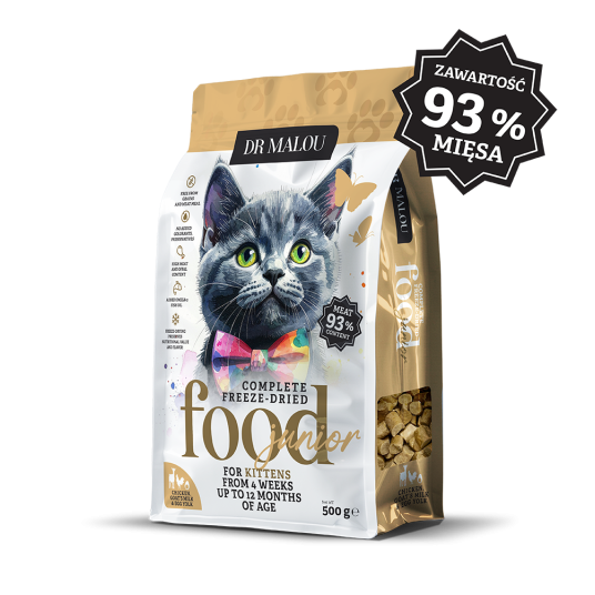 Kitten -kurczak z kozim mlekiem i żółtkiem 500 g-KOT-karma liofilizowana pełnoporcjowa