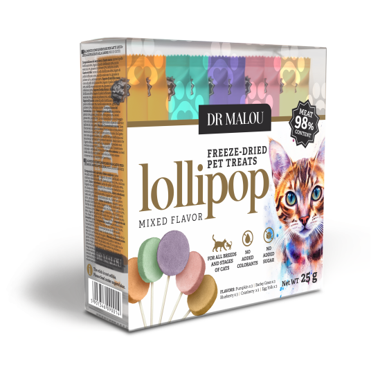 Lizaki liofilizowane mięsne dla kotów - mix smaków 25g ( 15 szt )