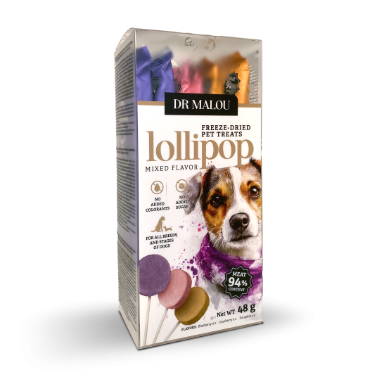 Lizaki liofilizowane mięsne dla psów - mix smaków 48g ( 6 szt )