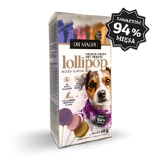 Lizaki liofilizowane mięsne dla psów - mix smaków 48g ( 6 szt )