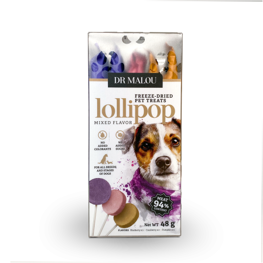 Lizaki liofilizowane mięsne dla psów - mix smaków 48g ( 6 szt )