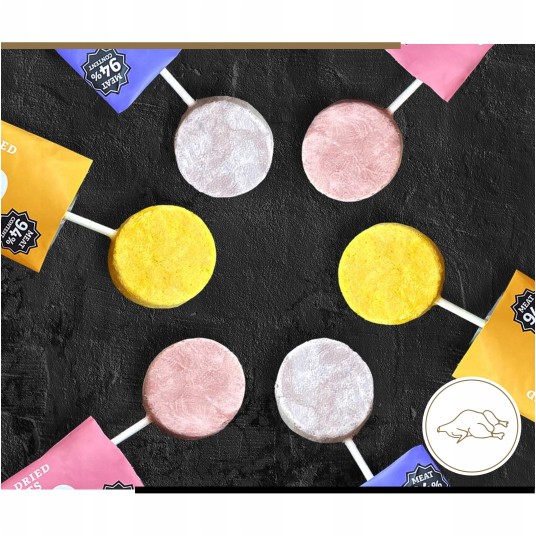 Lizaki liofilizowane mięsne dla psów - mix smaków 48g ( 6 szt )