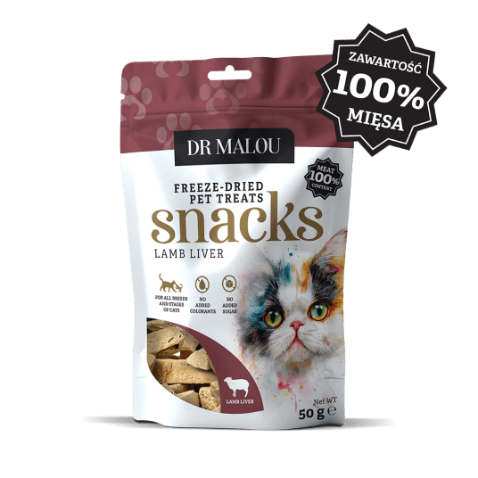 Przysmaki dla kotów 100% liofilizowana wątroba jagnięca 50g