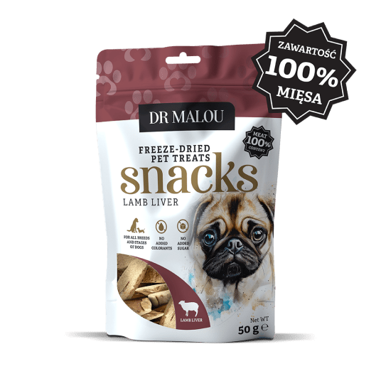 Przysmaki dla psów 100% liofilizowana wątroba jagnięca 50g
