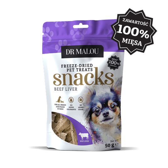 Przysmaki dla psów 100% liofilizowana wątroba wołowa 50g