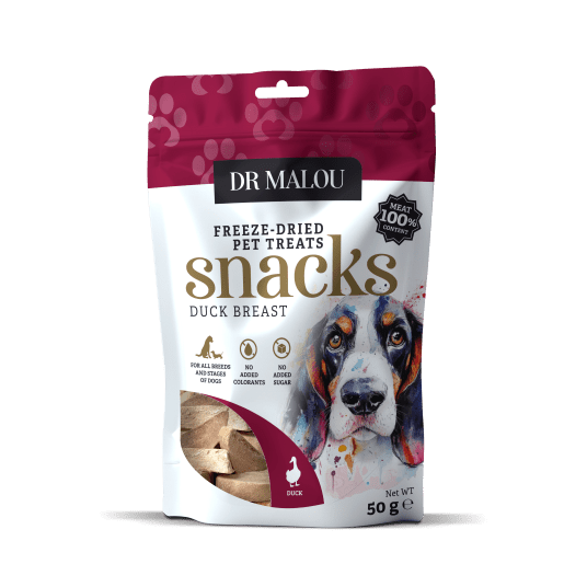 Przysmaki dla psów mięsne kostki 100% liofilizowanej piersi z kaczki 50g