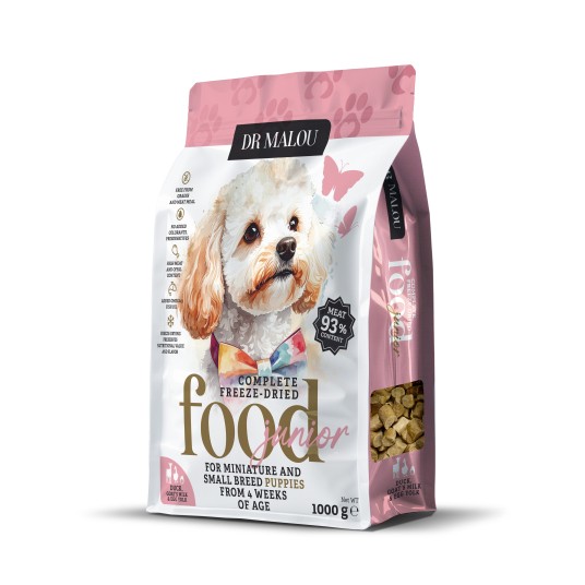 Puppies- Kaczka z mlekiem kozim i żółtkiem 1000 g-PIES- liofilizowana karma pełnoporcjowa