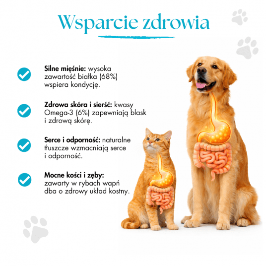 Rybki- 100% liofilizowany Kapelan (Gromadnik) 80 g- Karma uzupełniająca dla psów i kotów -zdjęcie numer 5