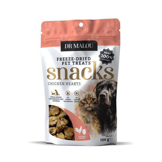 Serca liofilizowane dla psów i kotów 100% serca kurczaka 150g