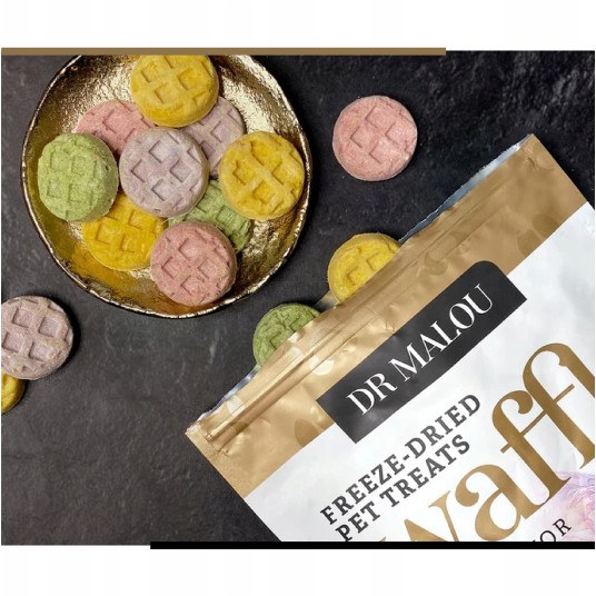 Wafle liofilizowane z mięsa kurczaka dla kotów (mix smaków) 60 g