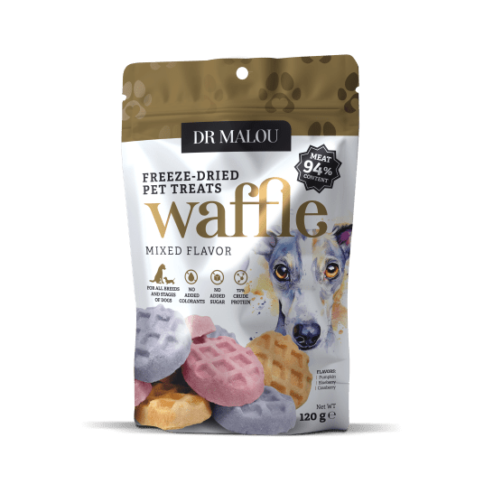 Wafle liofilizowane z mięsa kurczaka (mix smaków) 120 g