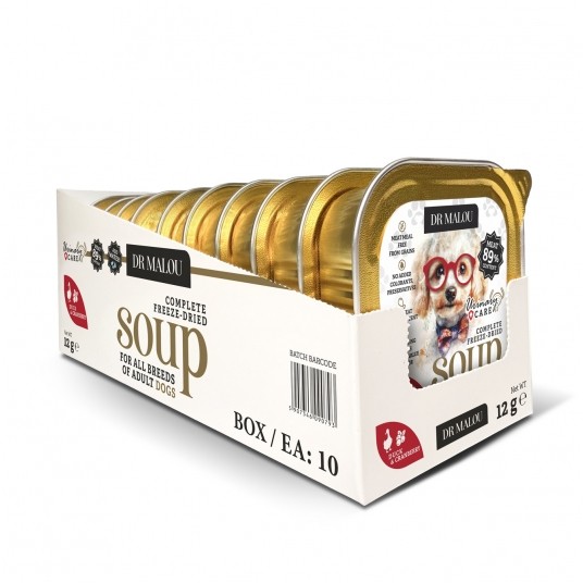 Zupka kaczka z żurawiną 10 szt.- pełnoporcjowa karma dla psa -zdjęcie numer 1