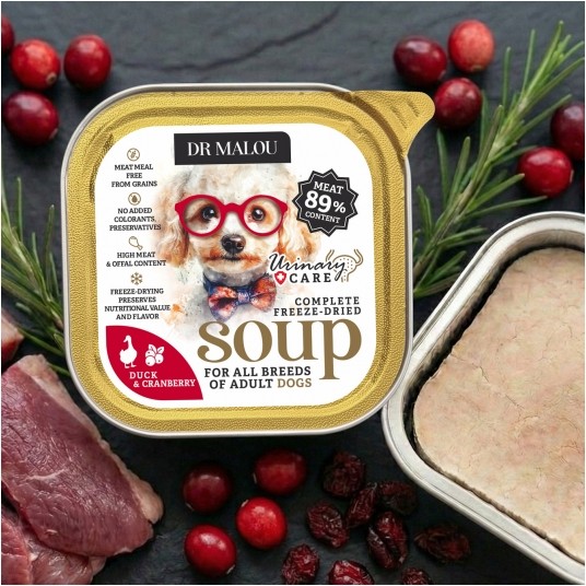 Zupka kaczka z żurawiną 10 szt.- pełnoporcjowa karma dla psa -zdjęcie numer 6