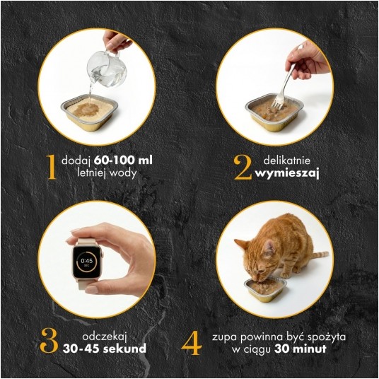 Zupka kurczak z trawą jęczmienną 10 szt. - pełnoporcjowa karma dla kotów -zdjęcie numer 12