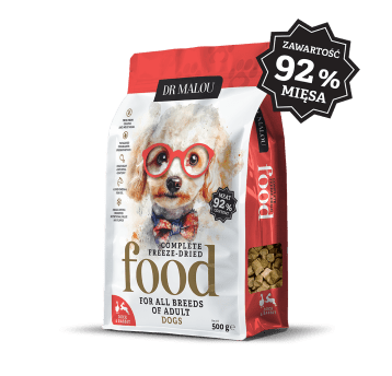 Kaczka z królikiem 500g -PIES KARMA - Adult Dog liofilizowana karma pełnoporcjowa