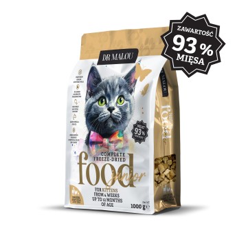 Kitten- kurczak z kozim mlekiem i żółtkiem 1000 g- KOT-karma liofilizowana pełnoporcjowa