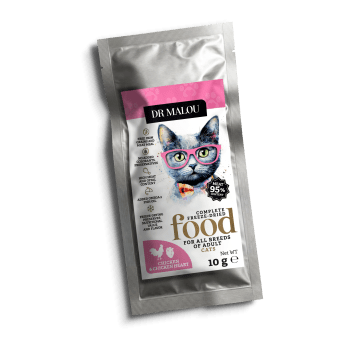 Kurczak z kurzymi sercami-10g-KOT- Adult Cats liofilizowana karma pełnoporcjowa