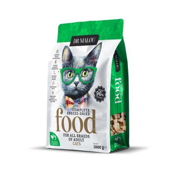 Kurczak z łososiem 1000G -KOT KARMA- Adult Cats liofilizowana karma pełnoporcjowa