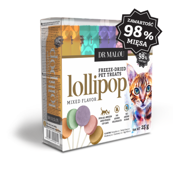 Lizaki liofilizowane mięsne dla kotów - mix smaków 25g ( 15 szt )