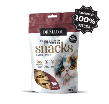 Przysmaki dla kotów 100% liofilizowana wątroba jagnięca 50g