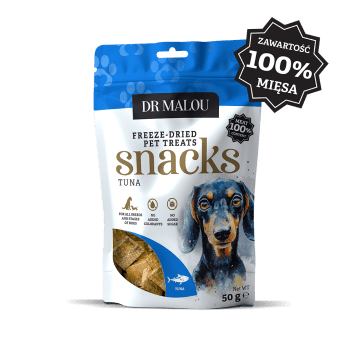 Przysmaki dla psów mięsne kostki, 100% liofilizowanego mięsa tuńczyka 50g