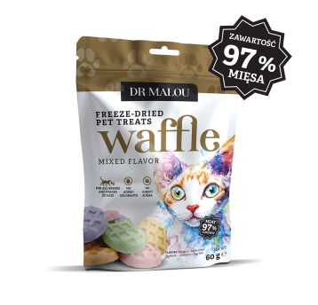 Wafle liofilizowane z mięsa kurczaka dla kotów (mix smaków) 60 g