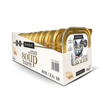 Zupka kurczak z żółtkiem jajka 10 szt. - pełnoporcjowa karma dla kotów