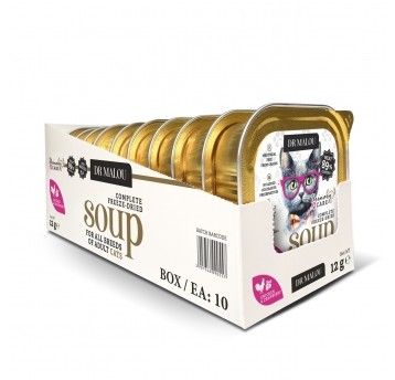 Zupka kurczak z żurawiną 10 szt. - pełnoporcjowa karma dla kotów